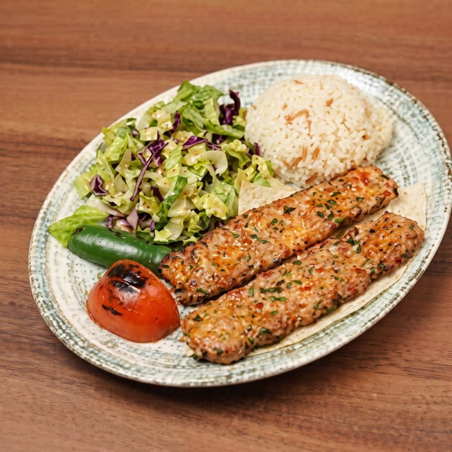 Chicken Adana Kebab.