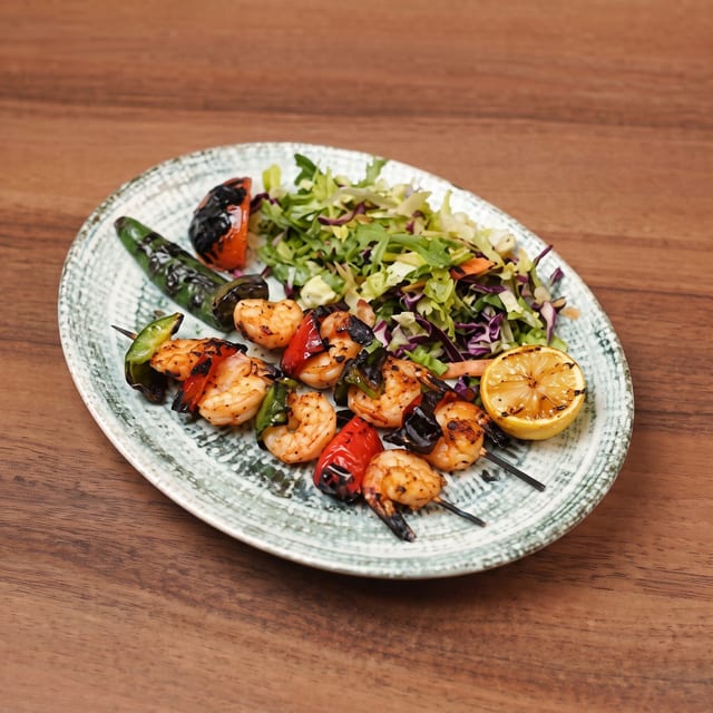 Grilled Shrimp Kebab.
