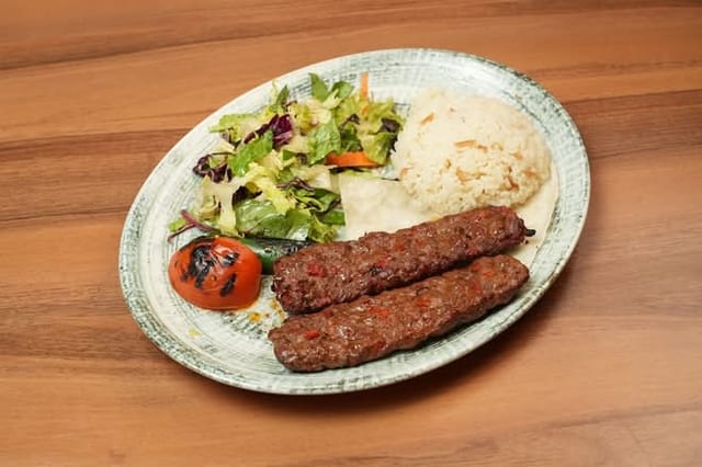 Lamb Adana Kebab Platter.